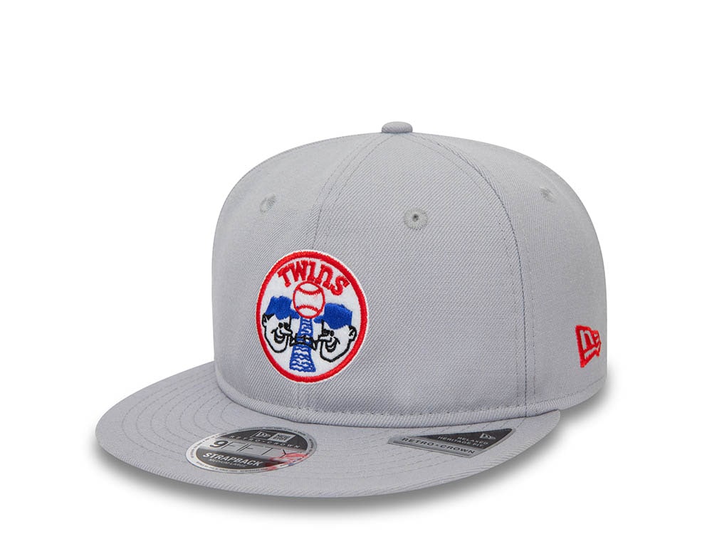 New Era Minnesota Twins Retro Grey 9Fifty Retro Crown Snapback Hat