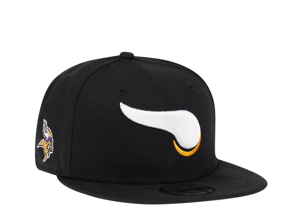 New Era Minnesota Vikings Black Prime Edition 9Fifty Snapback Cap TOPPERZSTORE.COM