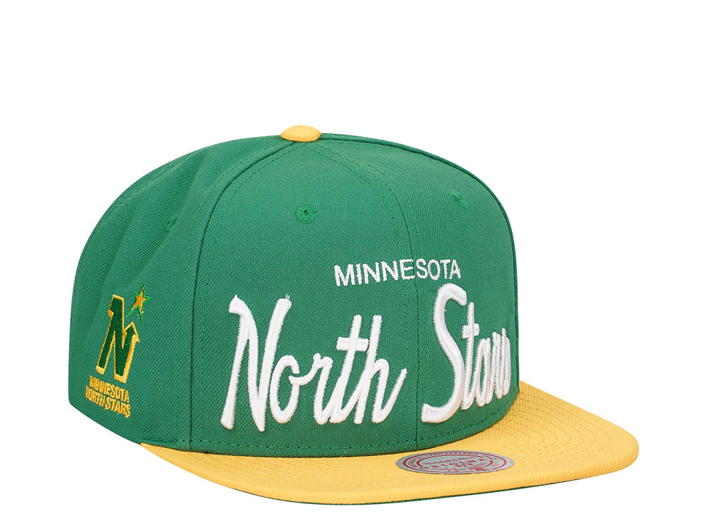 Mitchell & Ness Minnesota North Stars Vintage Script Snapback Hat