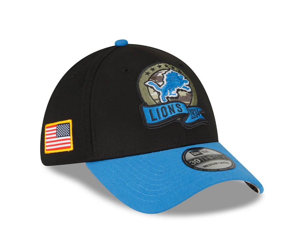 New Era Detroit Lions Salute to Service 2022 39Thirty Stretch Hat