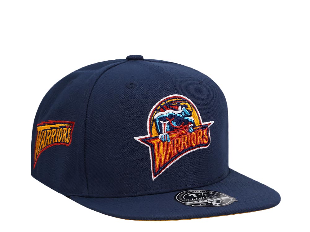 Mitchell & Ness Golden State Warriors Logo History Hardwood Classic Dynasty Fitted Hat