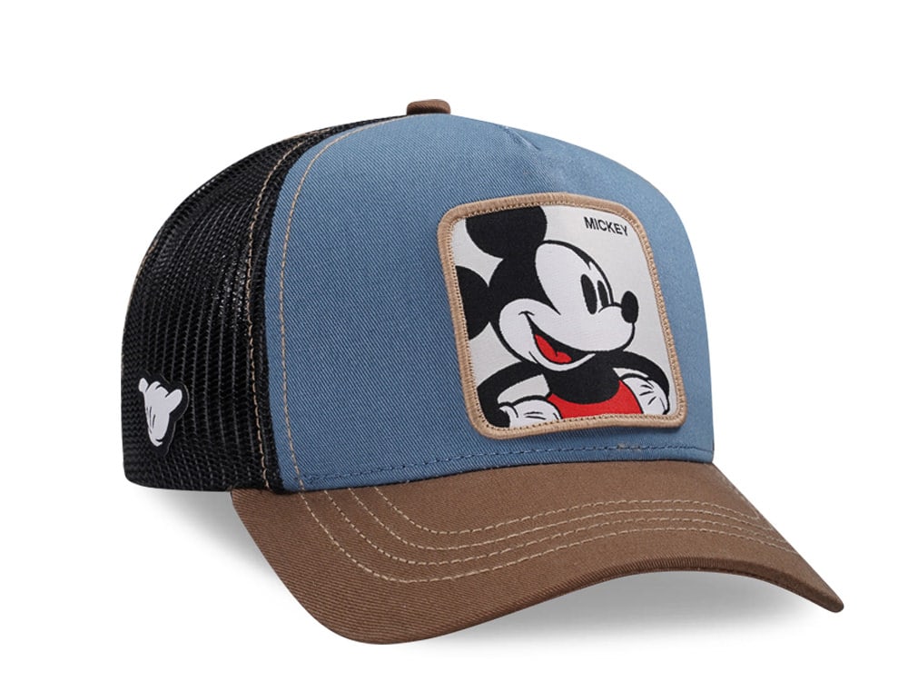 Capslab Disney Mickey Mouse Blue Brown Trucker Snapback Hat