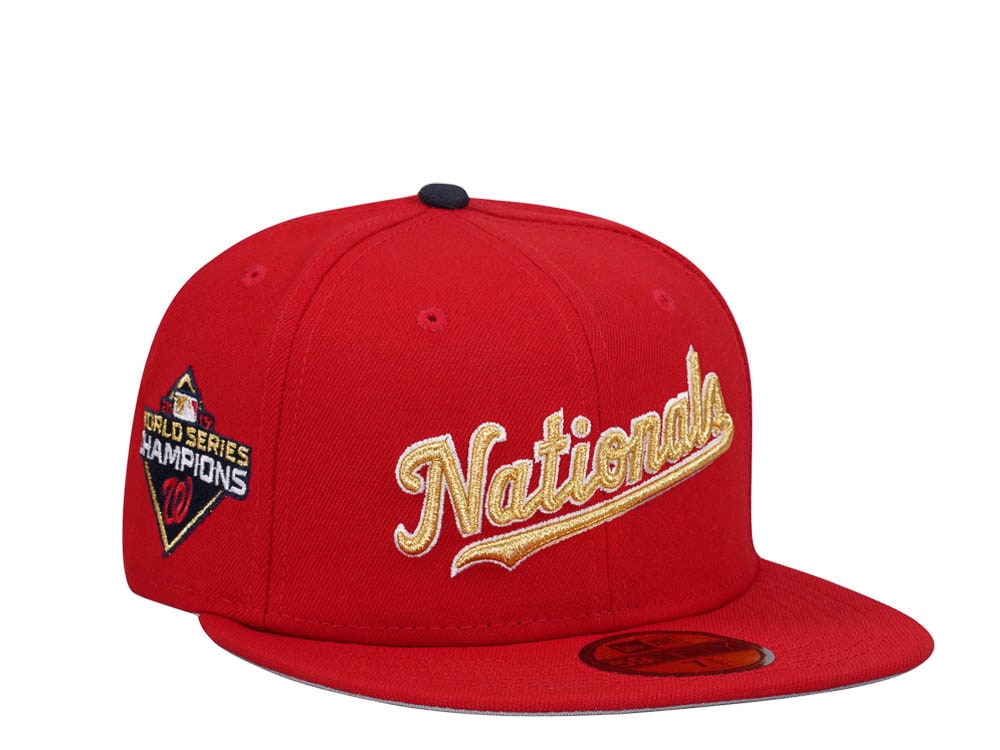 New Era Washington Nationals World Series Champions 2019 Scarlett Gold Edition 59Fifty Fitted Hat