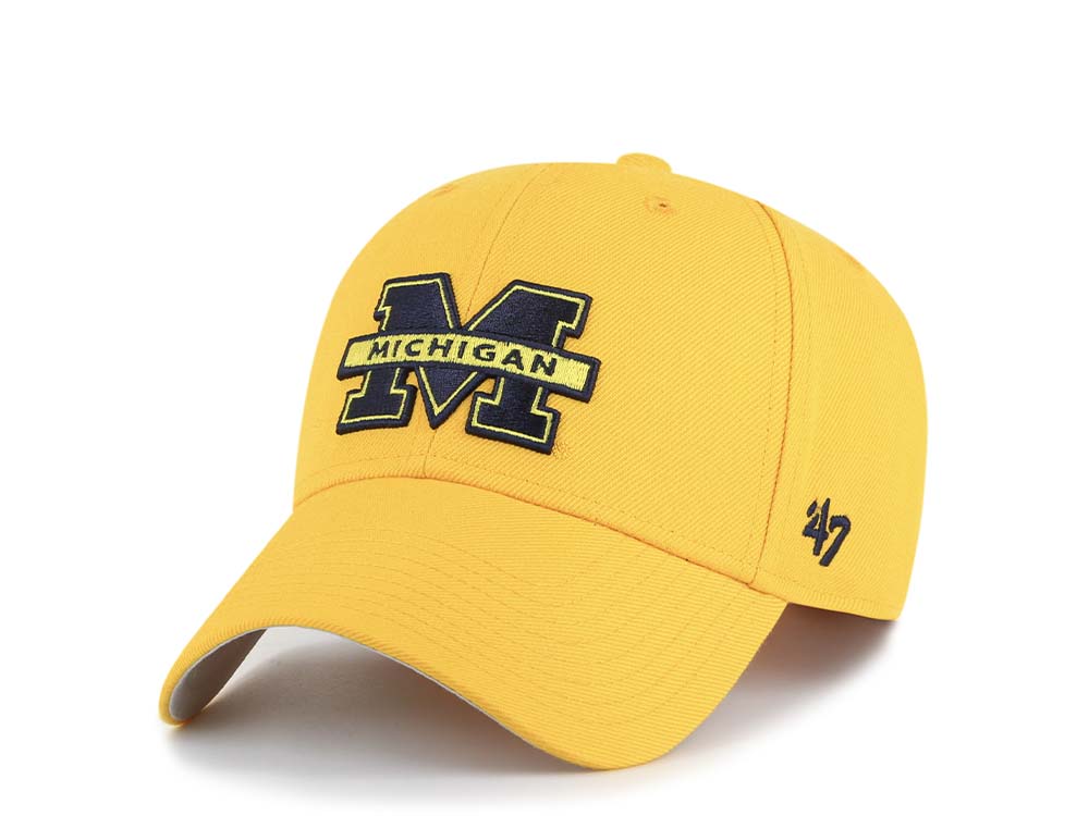 47Brand Michigan Wolverines Gold Wool MVP Strapback Hat