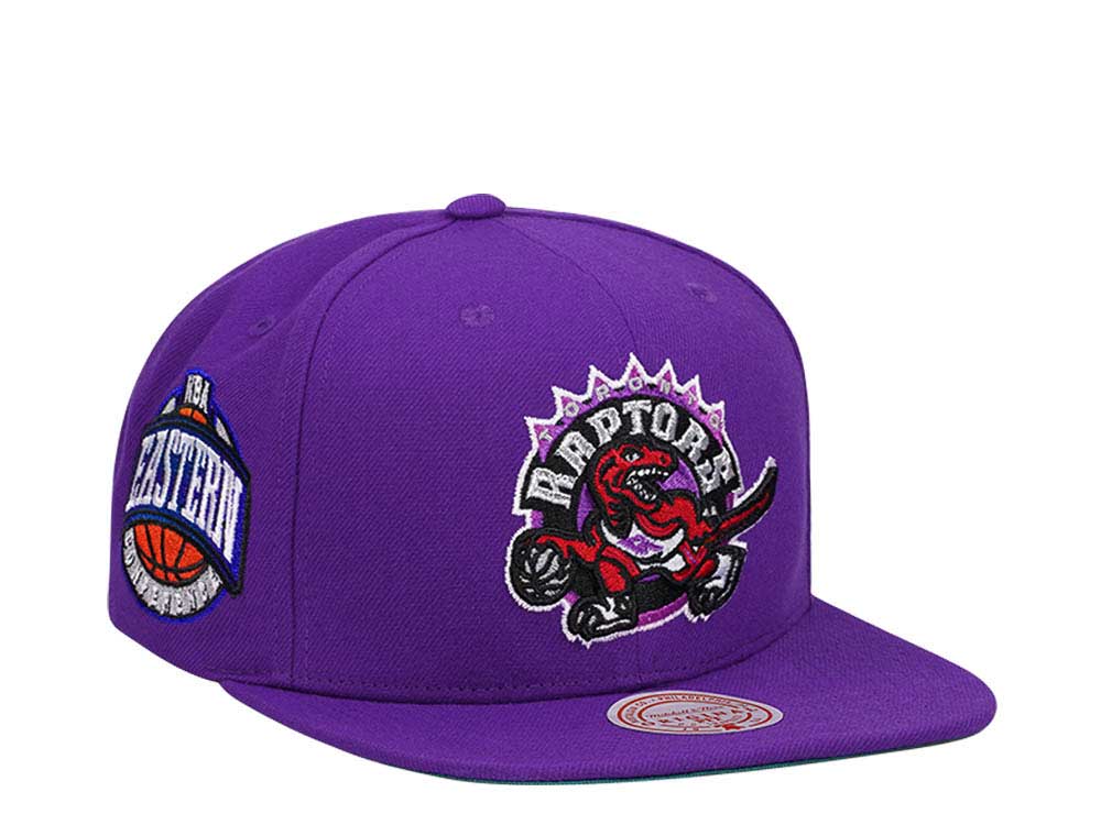 Mitchell & Ness Toronto Raptors Conference Patch Purple Snapback Hat