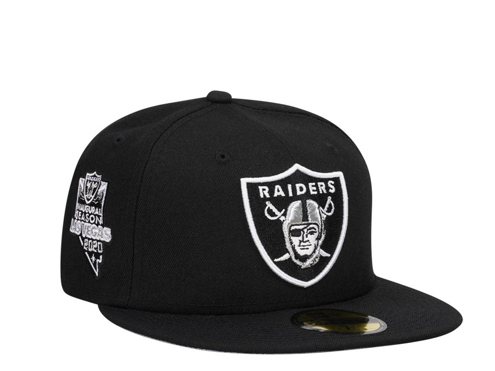 New Era Las Vegas Raiders Inaugural Season 2020 Black Edition 59Fifty Fitted Hat