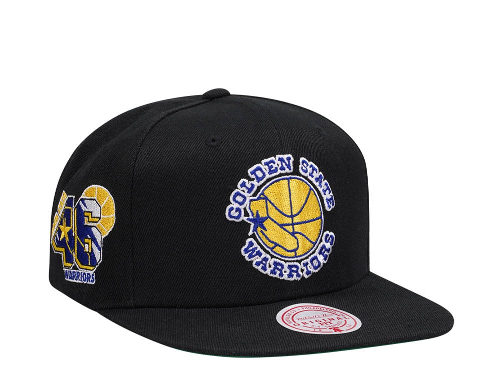 Mitchell & Ness Golden State Warriors NBA Black Side Jam Throwback Edition Snapback Hat