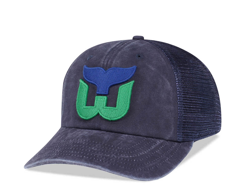 American Needle Hartford Whalers Navy Trucker Strapback Hat