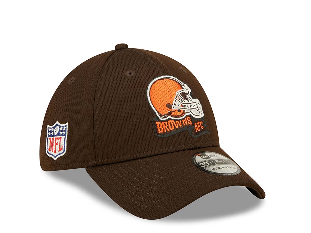 New Era Cleveland Browns Brown Coach NFL Sideline 2022 39Thirty Stretch Hat