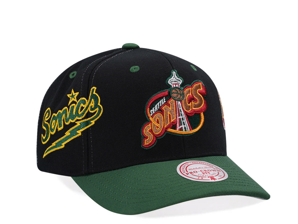 Mitchell & Ness Seattle Supersonics Hardwood Classic Pro Crown Fit Snapback Hat