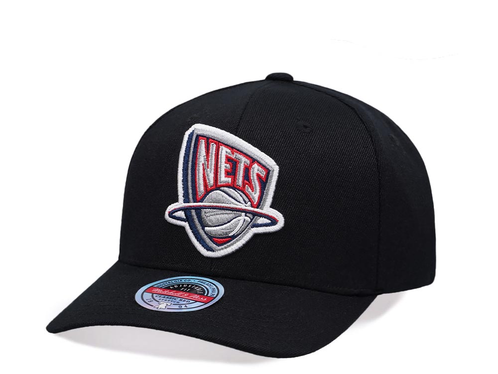 Mitchell & Ness Brooklyn Nets Black Hardwood Classic Red Flex Snapback Hat