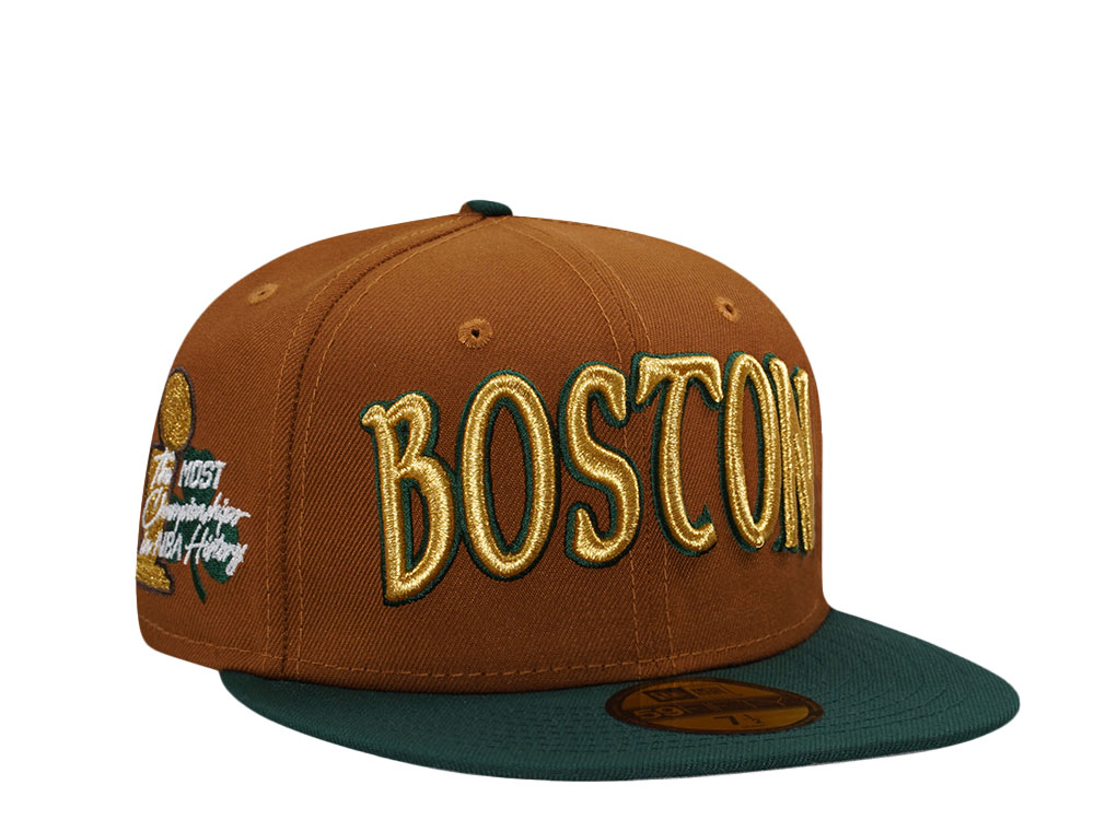 New Era Boston Celtics Bourbon Two Tone Prime Edition 59Fifty Fitted Hat