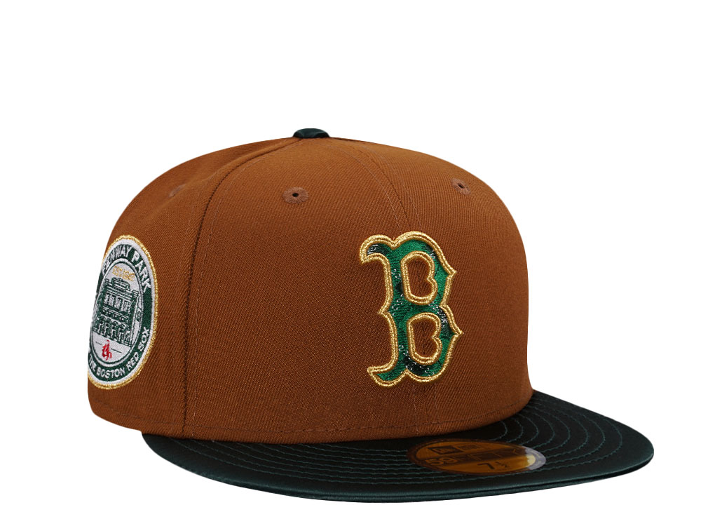 New Era Boston Red Sox Fenway Park Bourbon Satin Brim Edition 59Fifty Fitted Hat