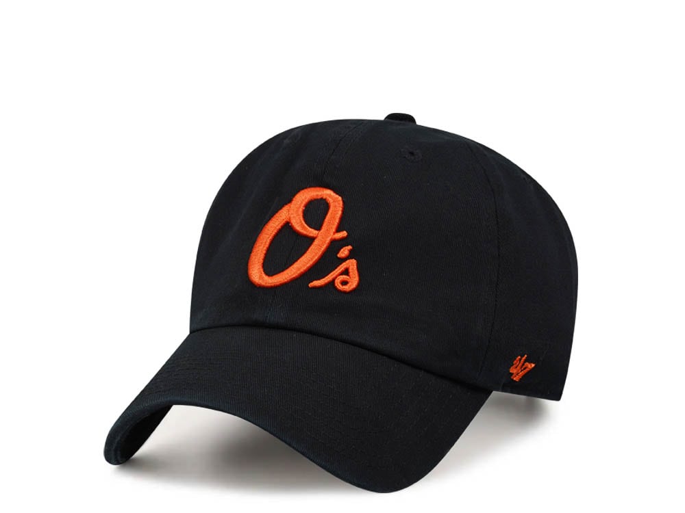 47Brand Baltimore Orioles Black Clean up Strapback Hat