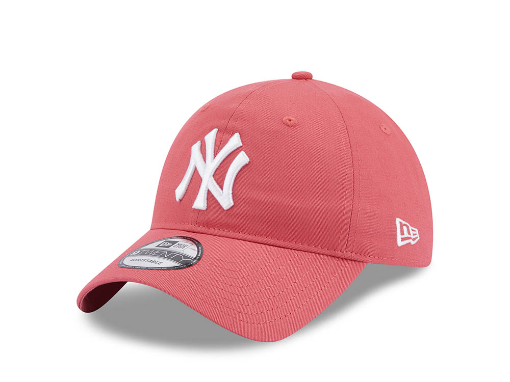 New Era New York Yankees League Essential Coral 9Twenty Strapback Hat