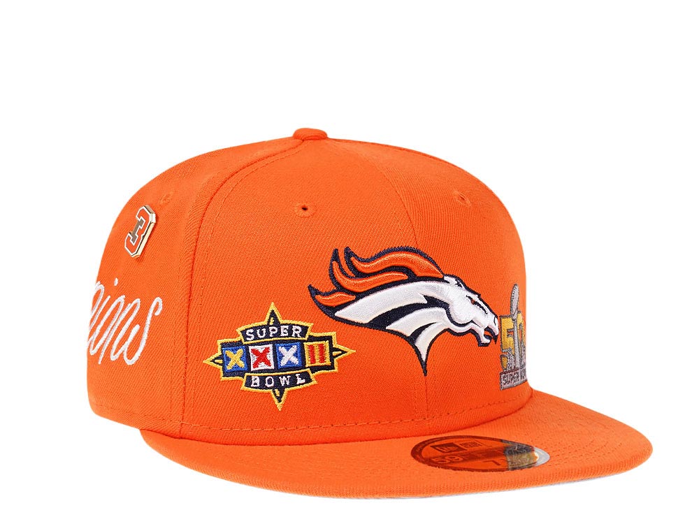 New Era Denver Broncos Historicchamps Orange 59Fifty Fitted Hat