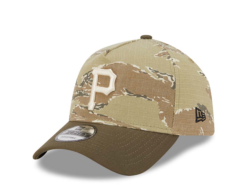 New Era Pittsburgh Pirates Tiger Camo Two Tone 9Forty A Frame Snapback Hat