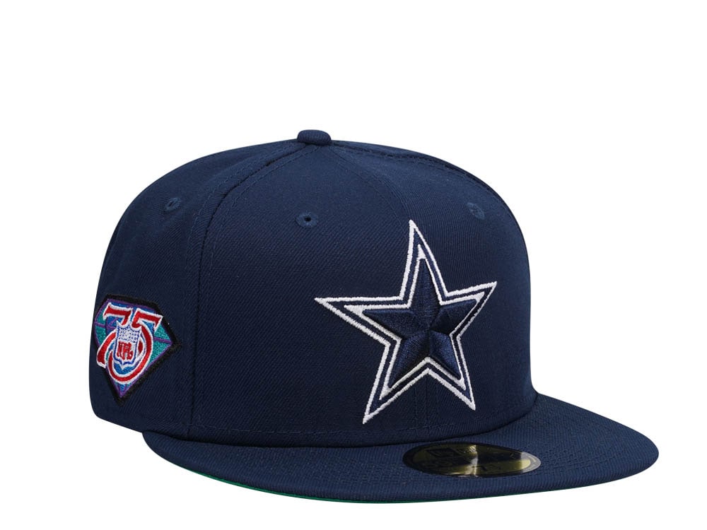 New Era Dallas Cowboys 75th Anniversary Ocean Blue Edition 59Fifty Fitted Hat