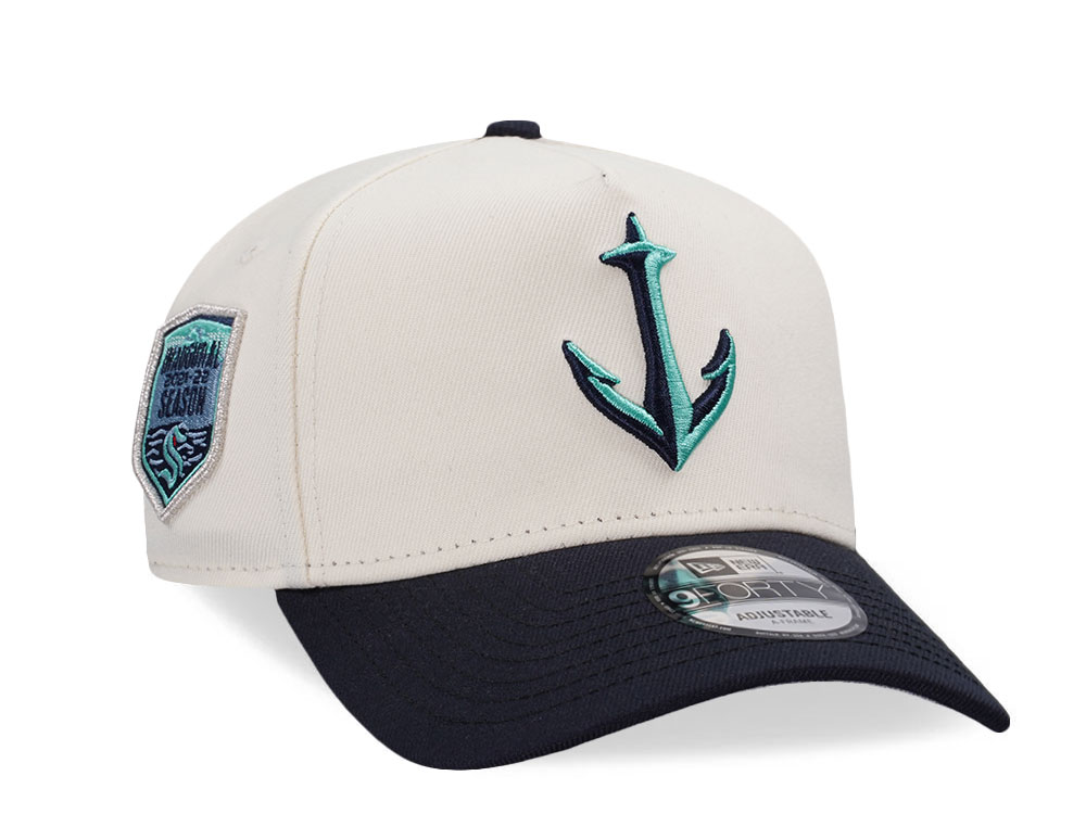 New Era Seattle Kraken Inaugural Season Chrome Two Tone Edition 9Forty A Frame Snapback Hat