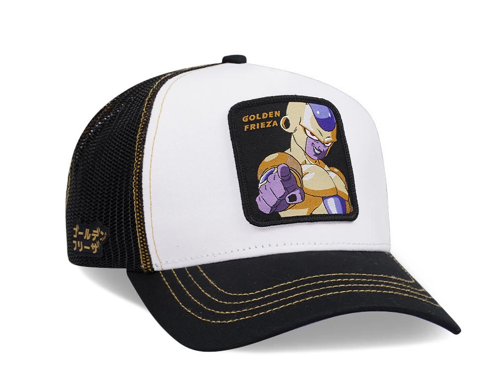 Capslab Dragon Ball Super Golden Frieza White/Black Trucker Snapback Cap |  TOPPERZSTORE.COM