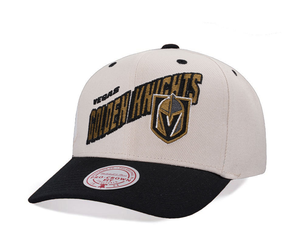 Mitchell & Ness Vegas Golden Knights Chrome Two Tone Pro Crown Fit Snapback Hat