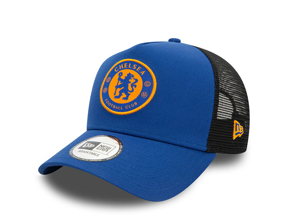 New Era FC Chelsea Royal A Frame Trucker Snapback Hat