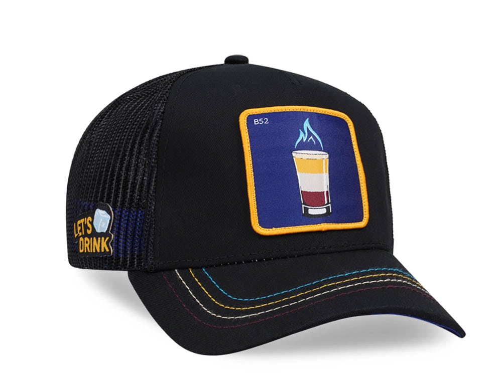 Capslab Cocktails B52 Black Purple Trucker Snapback Hat