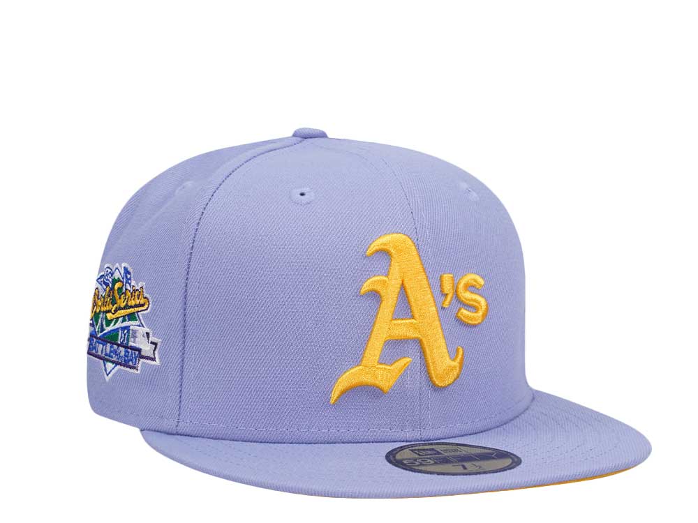 New Era Oakland Athletics World Series 1989 Lavender Edition 59Fifty Fitted Hat