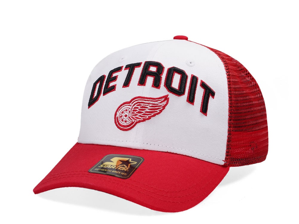 Starter Detroit Red Wings Penalty Curved Trucker Snapback Hat