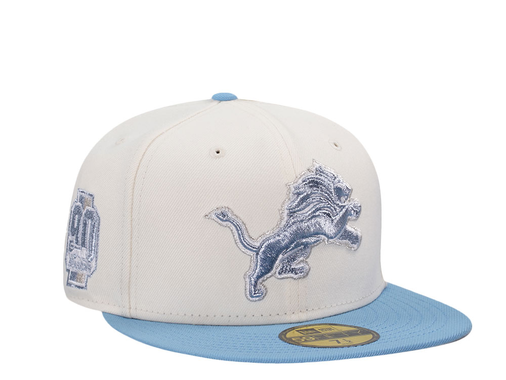 New Era Detroit Lions 90 Seasons Chrome Two Tone Edition 59Fifty Fitted Hat