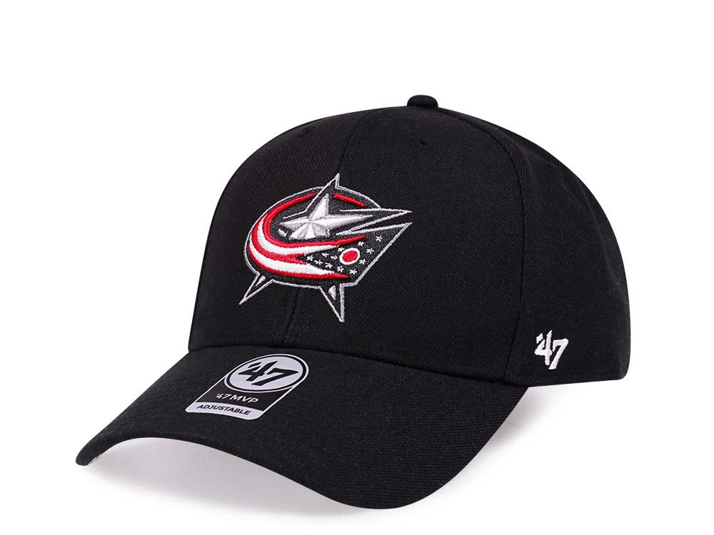 47Brand Columbus Blue Jackets Classic Black Strapback Cap