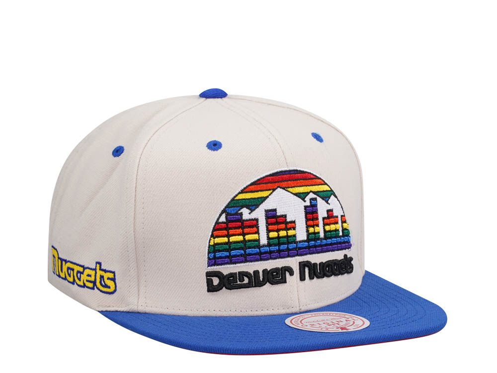 Mitchell & Ness Denver Nuggets Sail Off White Two Tone Snapback Hat