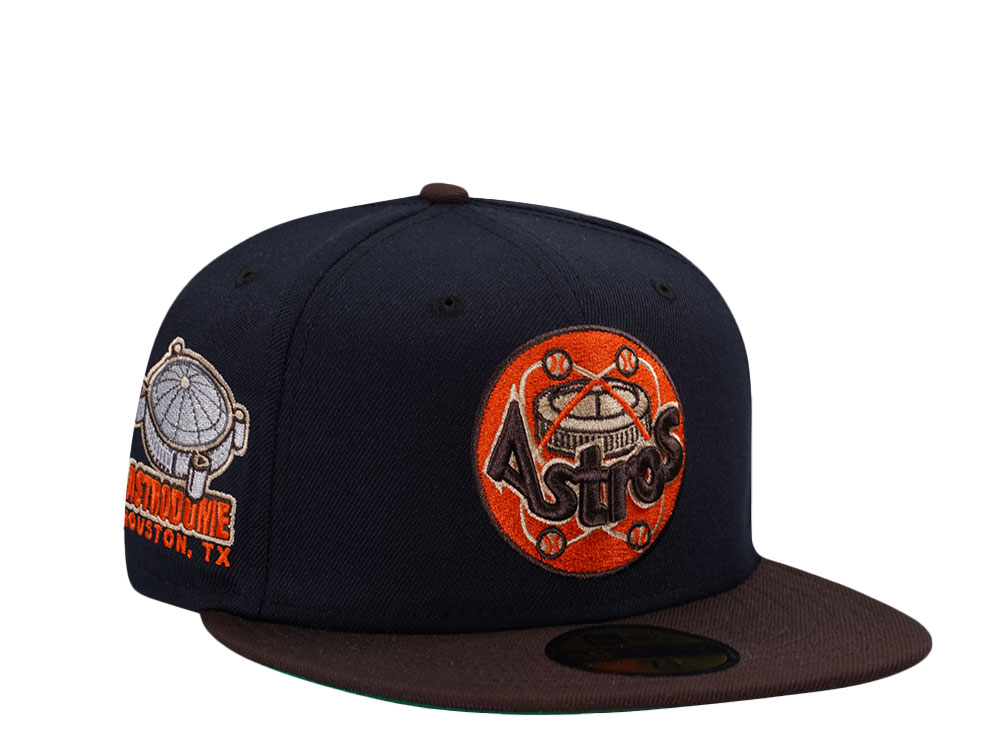 New Era Houston Astros Astrodome Navy Two Tone Throwback Edition 59Fifty Fitted Cap TOPPERZSTORE.COM