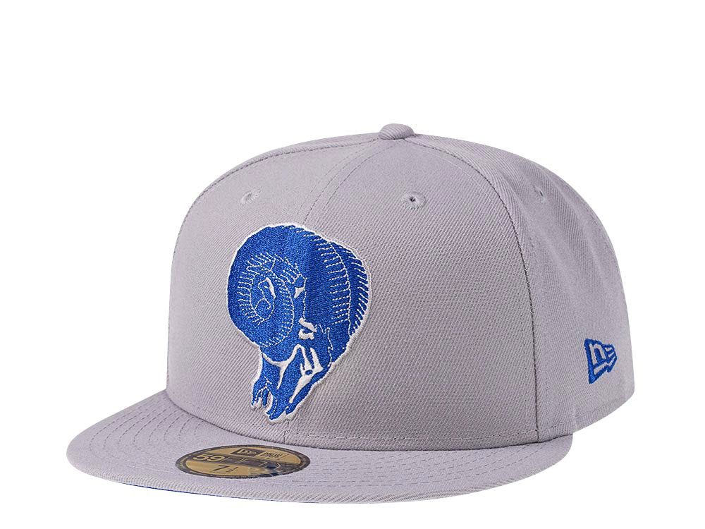 New Era Los Angeles Rams Blue Pop Throwback Edition 59Fifty Fitted Cap