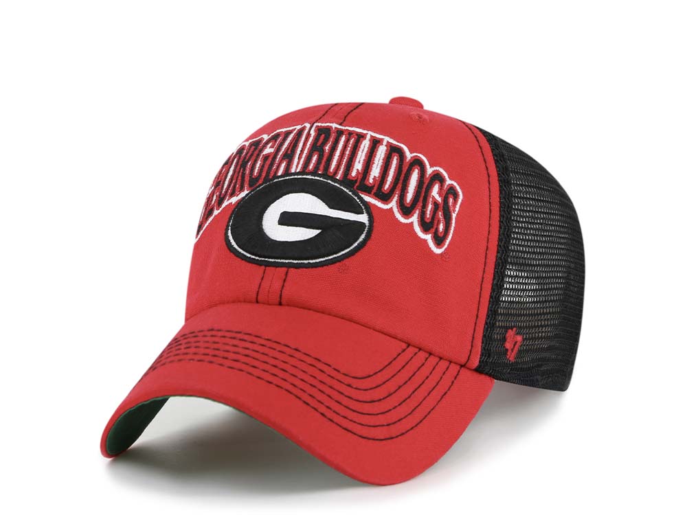 47Brand Georgia Bulldogs Vintage Red Trucker Clean Up Snapback Hat