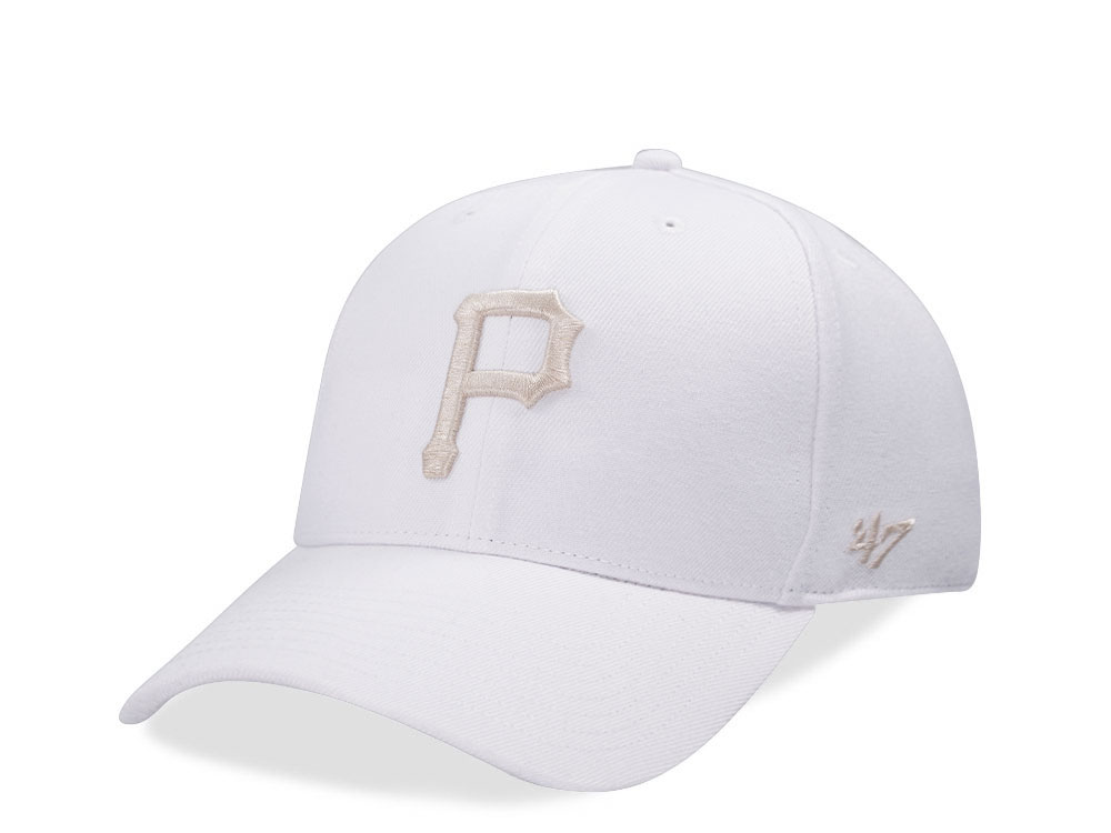 47Brand Pittsburgh Pirates White MVP Snapback Hat