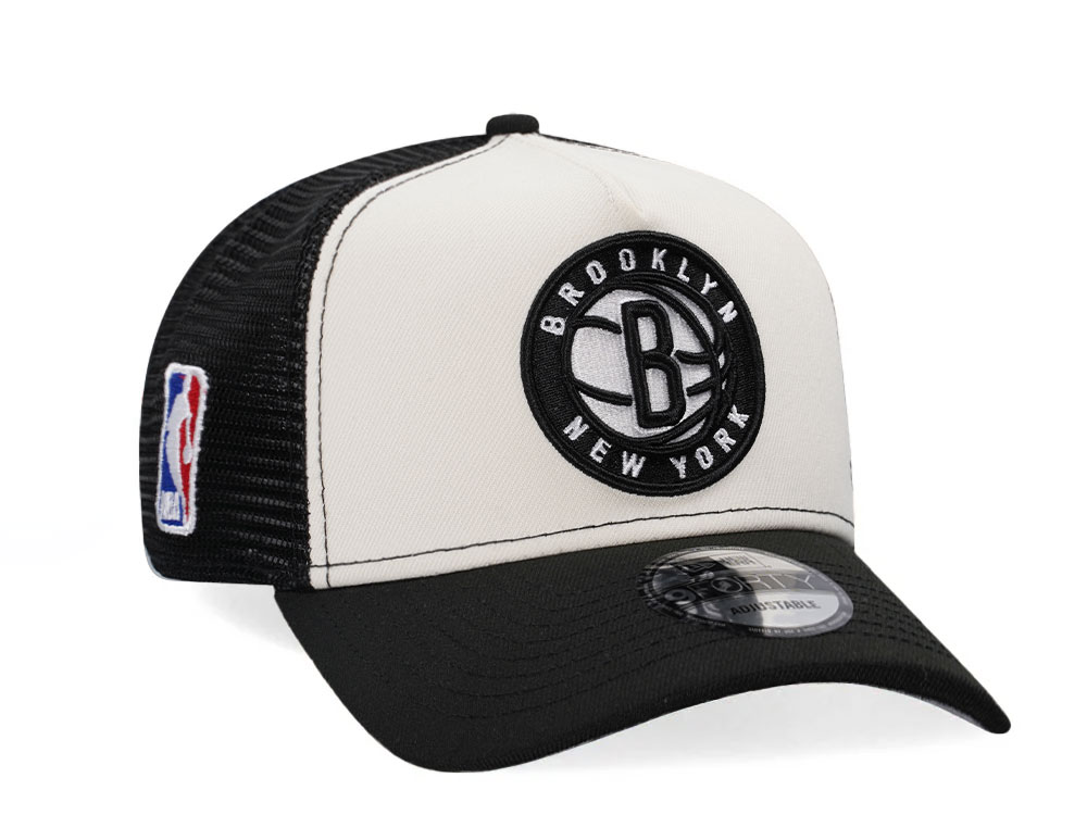 New Era Brooklyn Nets Classic Two Tone Edition Trucker A Frame Snapback Hat