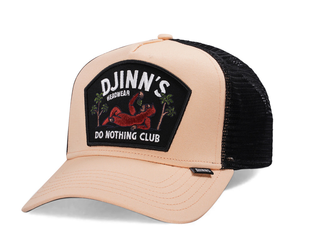 Djinns Do Nothing Club Beige Trucker Snapback Hat