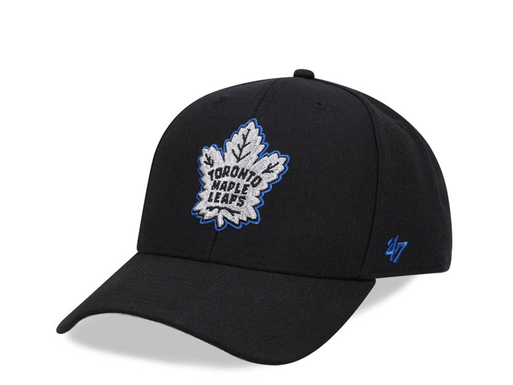 47Brand Toronto Maple Leafs Black Metallic MVP Snapback Hat