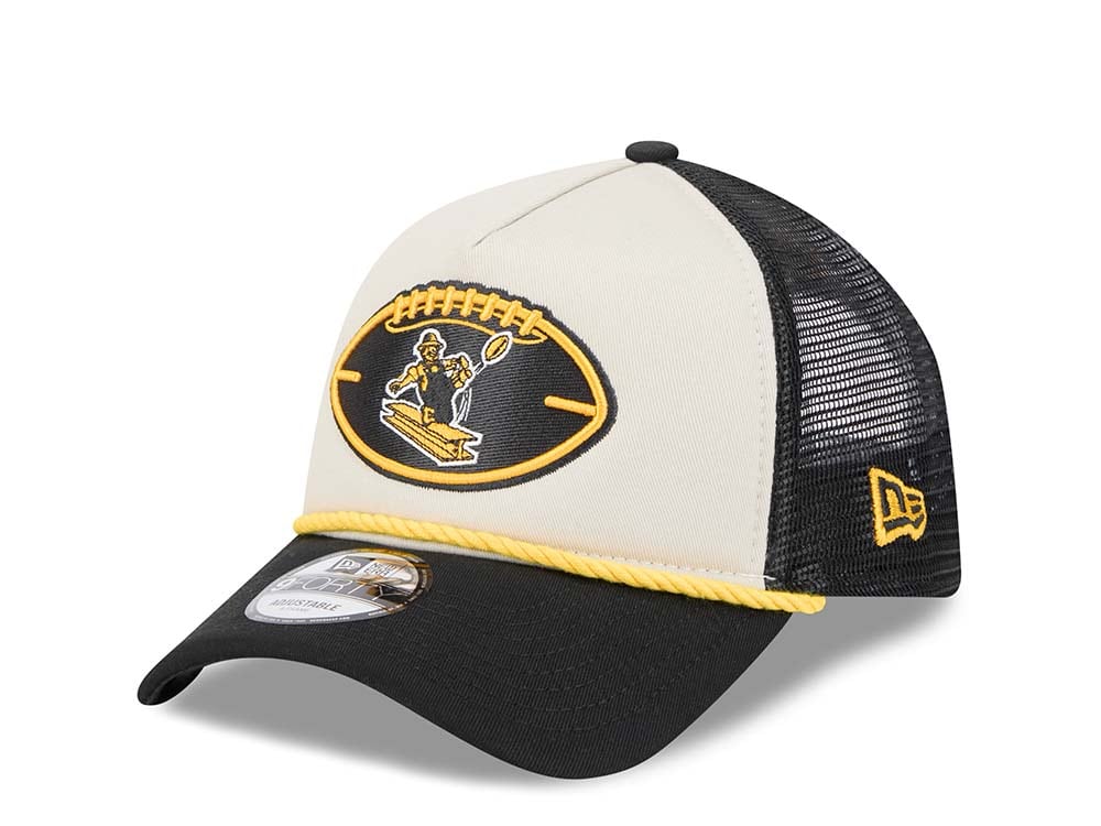 New Era Pittsburgh Steelers Sideline 2024 9Forty A Frame Trucker Snapback Hat