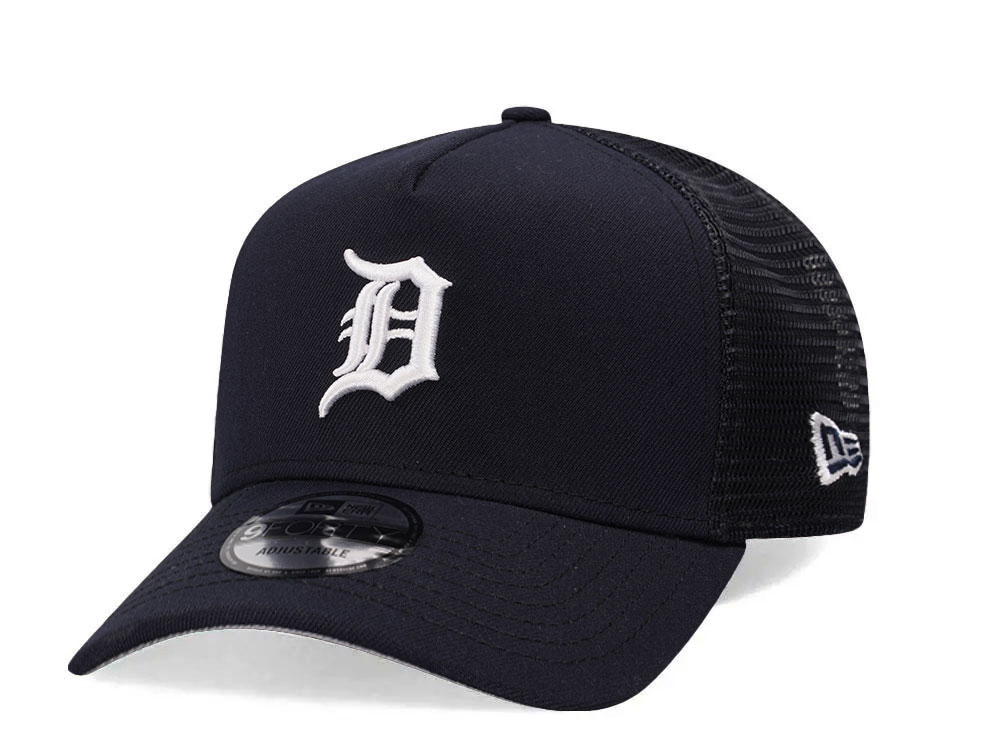 New Era Detroit Tigers Navy Trucker A Frame 9Forty Snapback Hat