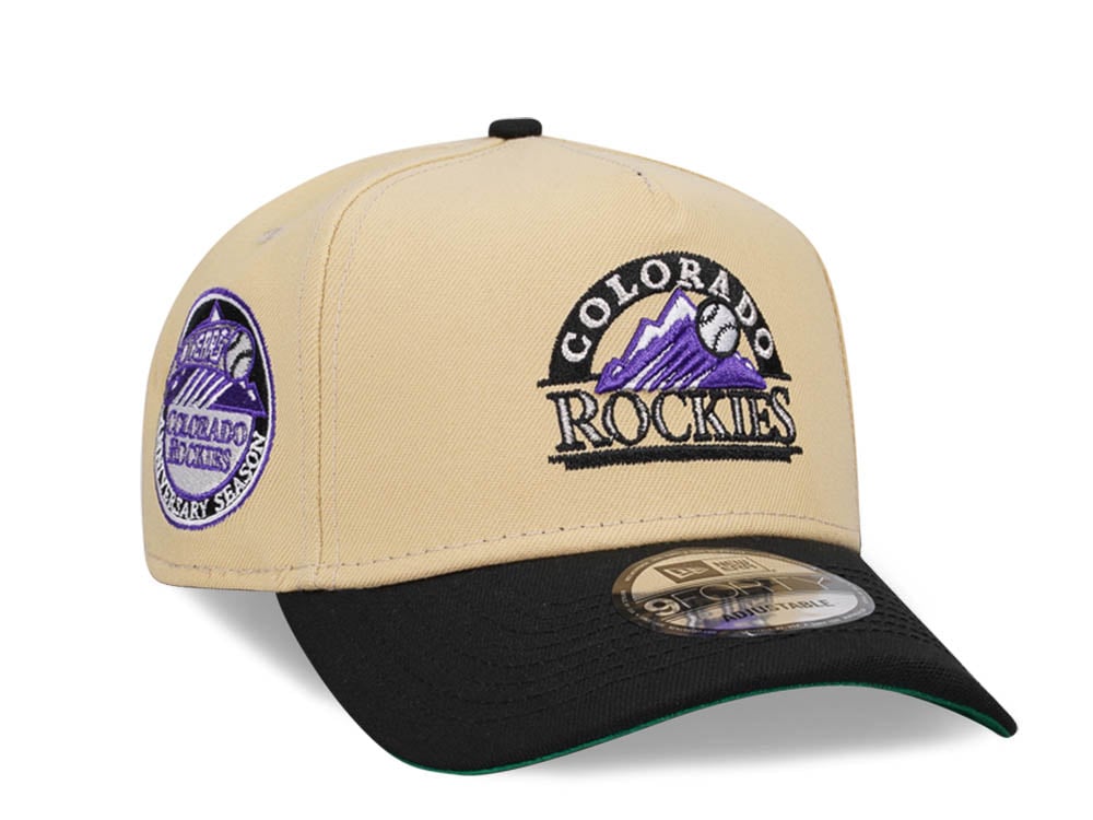 New Era Colorado Rockies 10th Anniversary Two Tone Throwback Edition 9Forty A Frame Snapback Hat