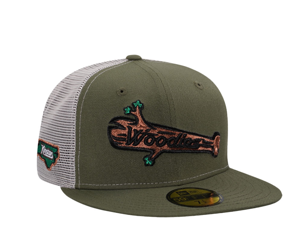 New Era Down East Wood Ducks Woodies Outdoor Edition Trucker 59Fifty Fitted Hat