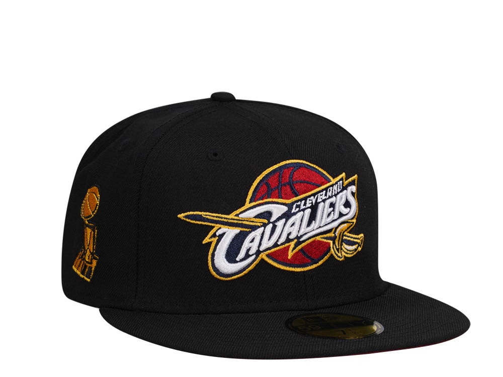 New Era Cleveland Cavaliers Black Champions Edition 59Fifty Fitted Cap TOPPERZSTORE.COM