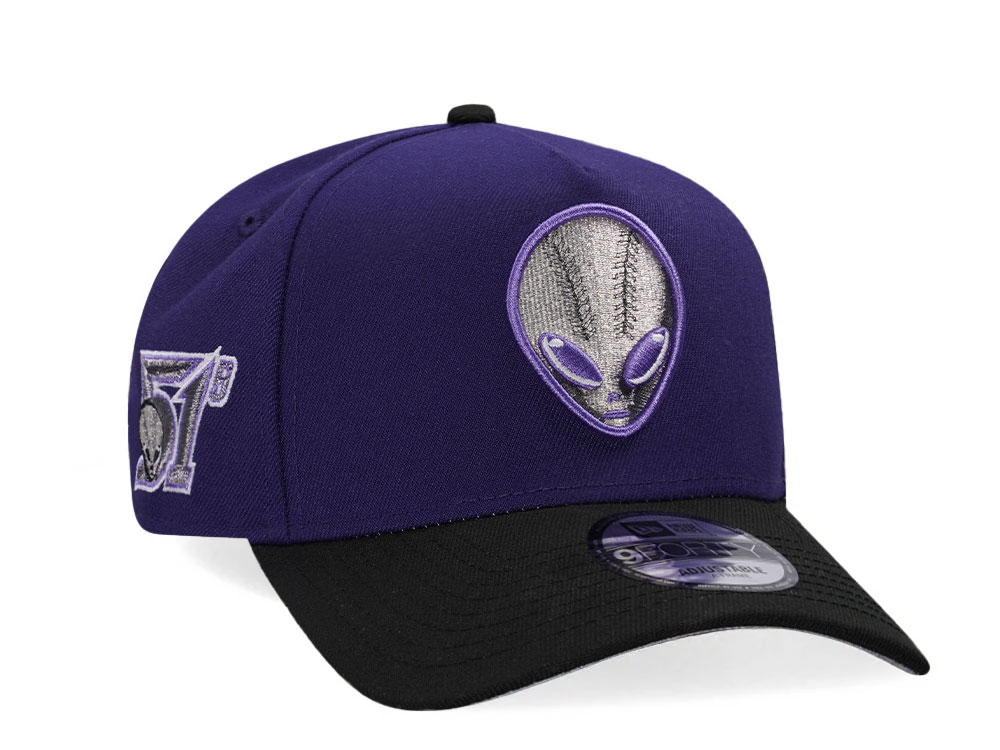 New Era Las Vegas 51s Purple Metallic Two Tone Edition A Frame 9Forty Snapback Hat