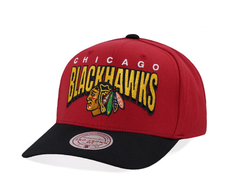 Mitchell & Ness Chicago Blackhawks Pro Crown Fit Red Snapback Hat