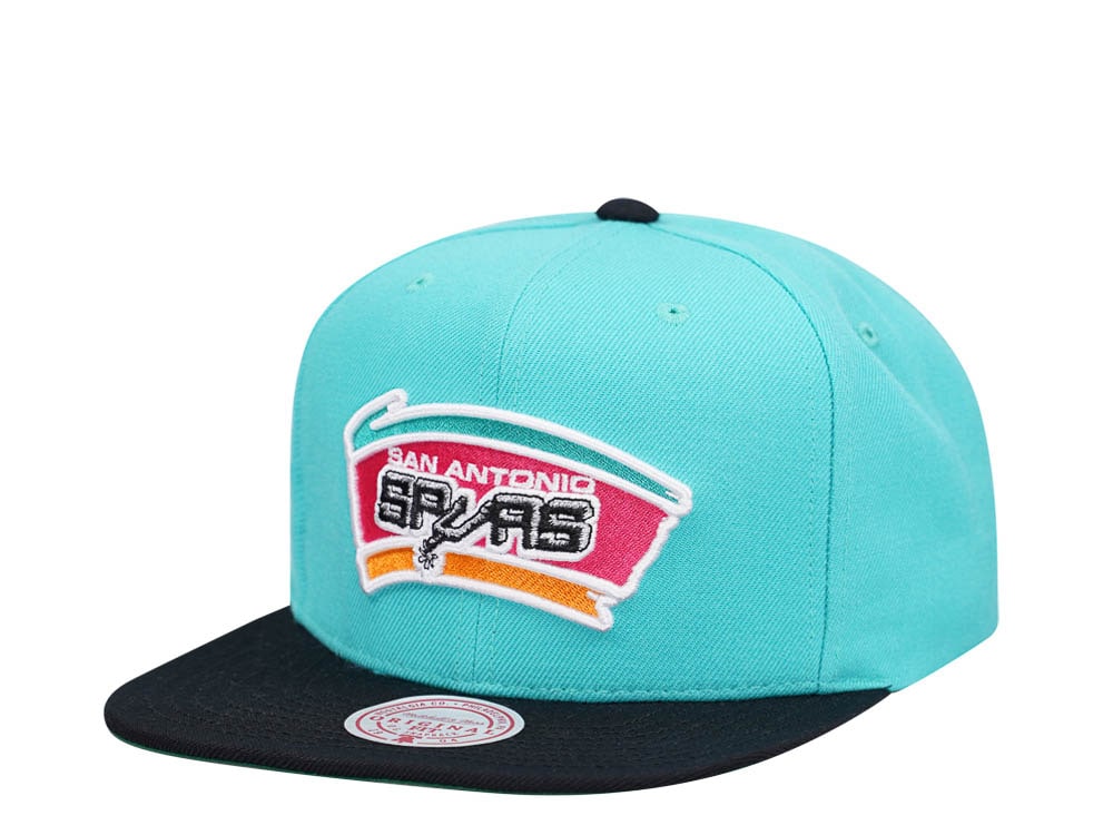 Mitchell & Ness San Antonio Spurs Team Two Tone 2.0 Teal Snapback Hat