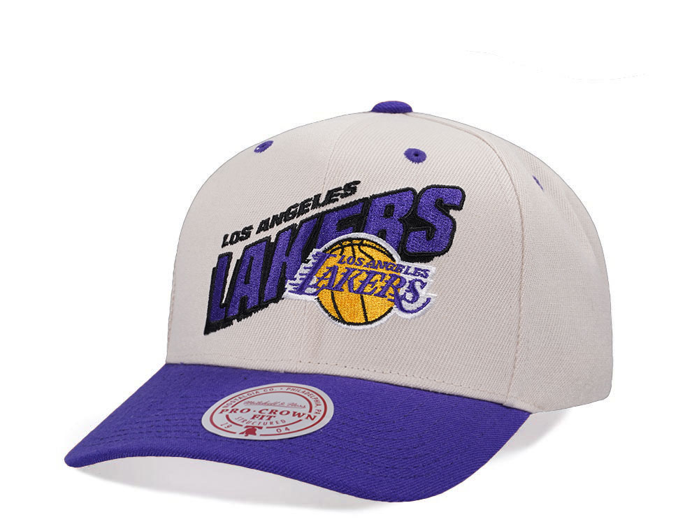 Mitchell & Ness Los Angeles Lakers Chrome Two Tone Pro Crown Fit Snapback Hat