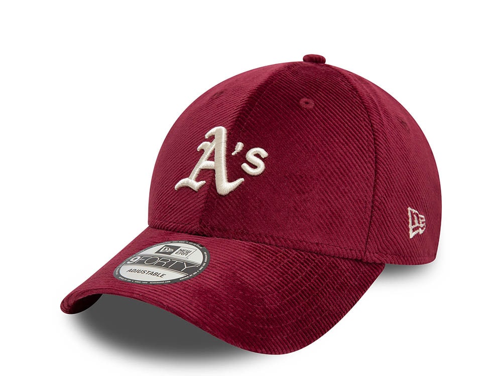 New Era Oakland Athletics Corduroy Cherry 9Forty Strapback Hat