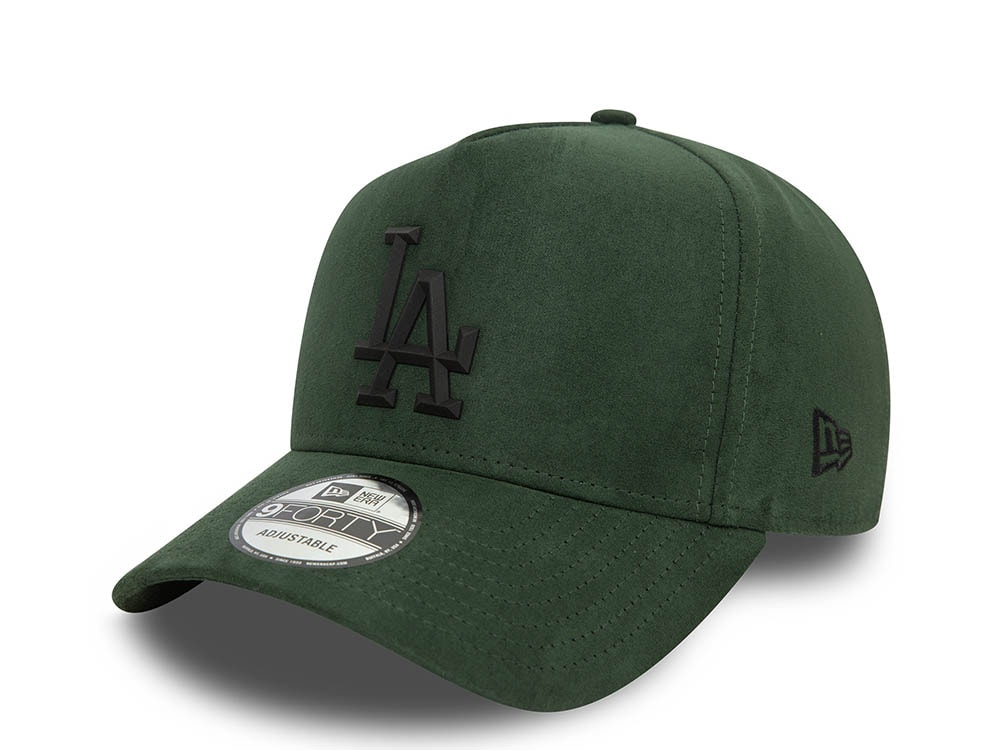 New Era Los Angeles Dodgers Faux Suede Edition Green 9Forty A Frame Snapback Hat